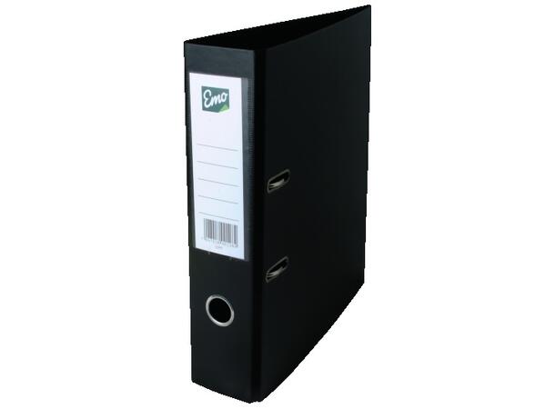 Brevordner EMO A4 80 mm skinne sort 
